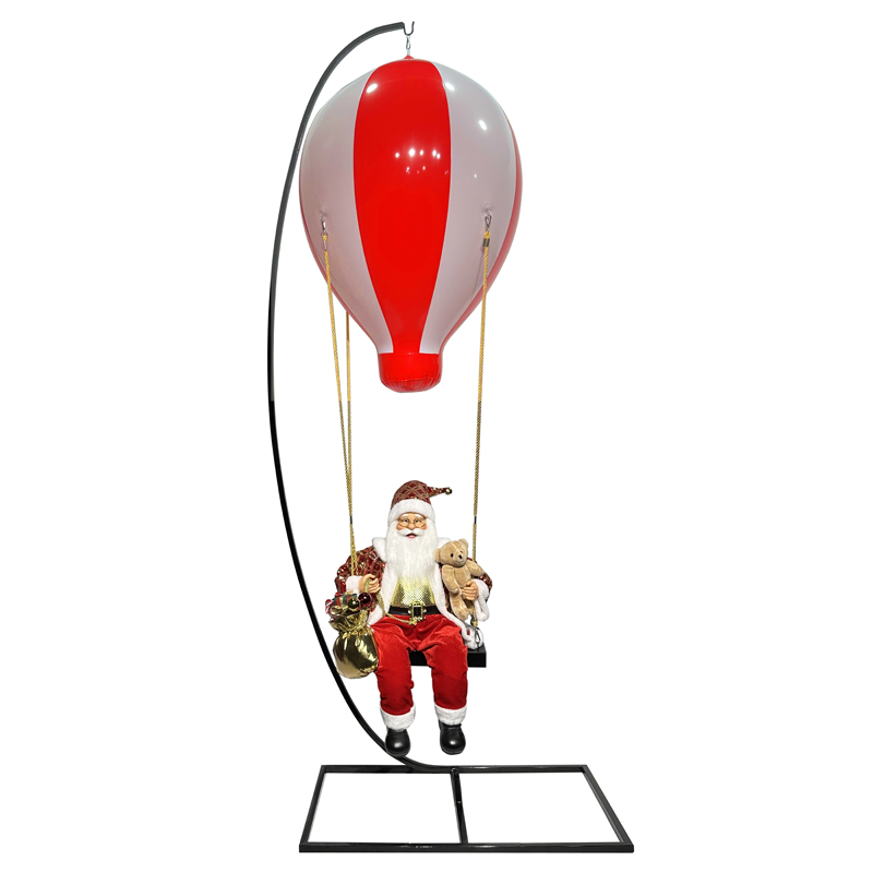 Heißluftballon Santa Claus mit Halter